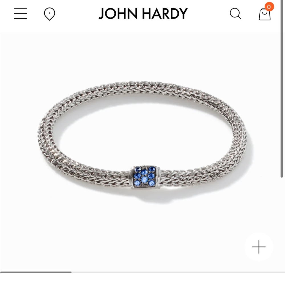 John Hardy Classic bracelet with sapphire crystals